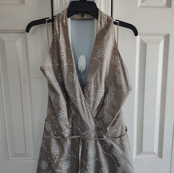 Joie Dresses & Skirts - Joie Cotton Eyelet Halter Dress Mini Size 16